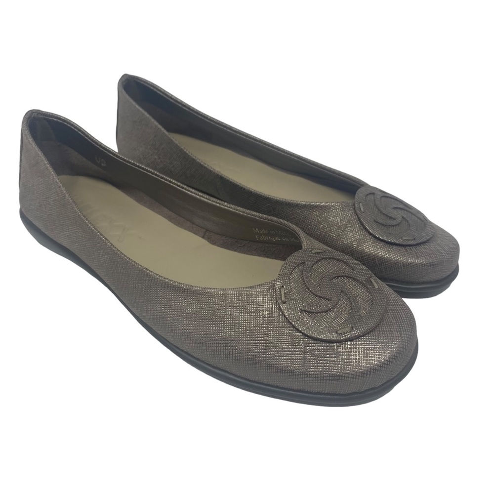 The FLEXX Women's Leather Ballet Flats Loafers Shoes - Size 6.5